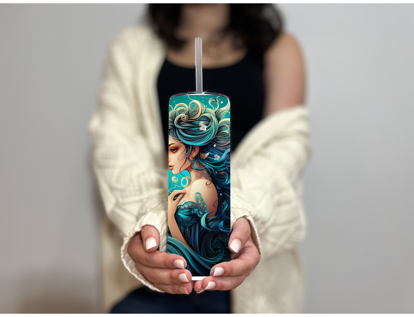 Personalized Blue Fairy Tumbler