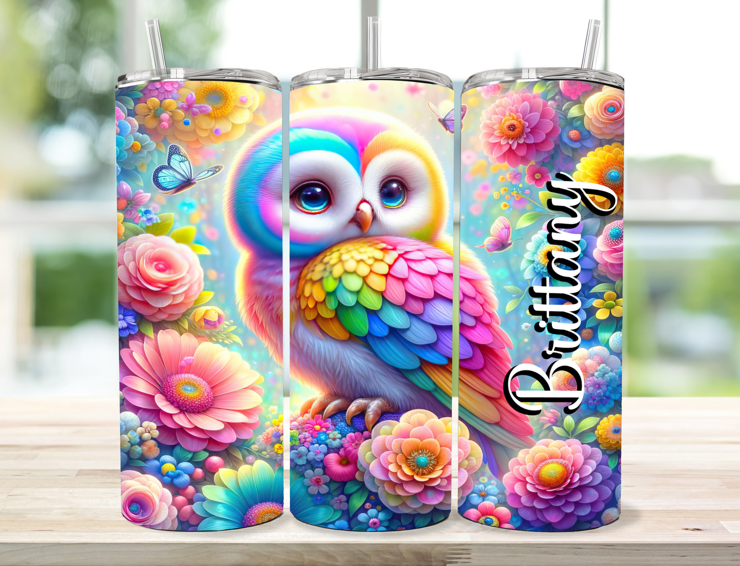 Colorful Owl Tumbler