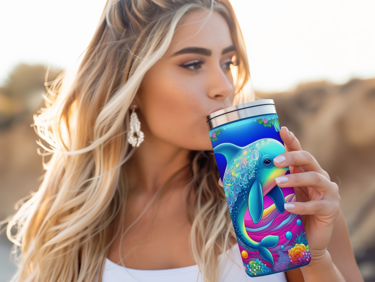 Personalized Dolphin Tumbler