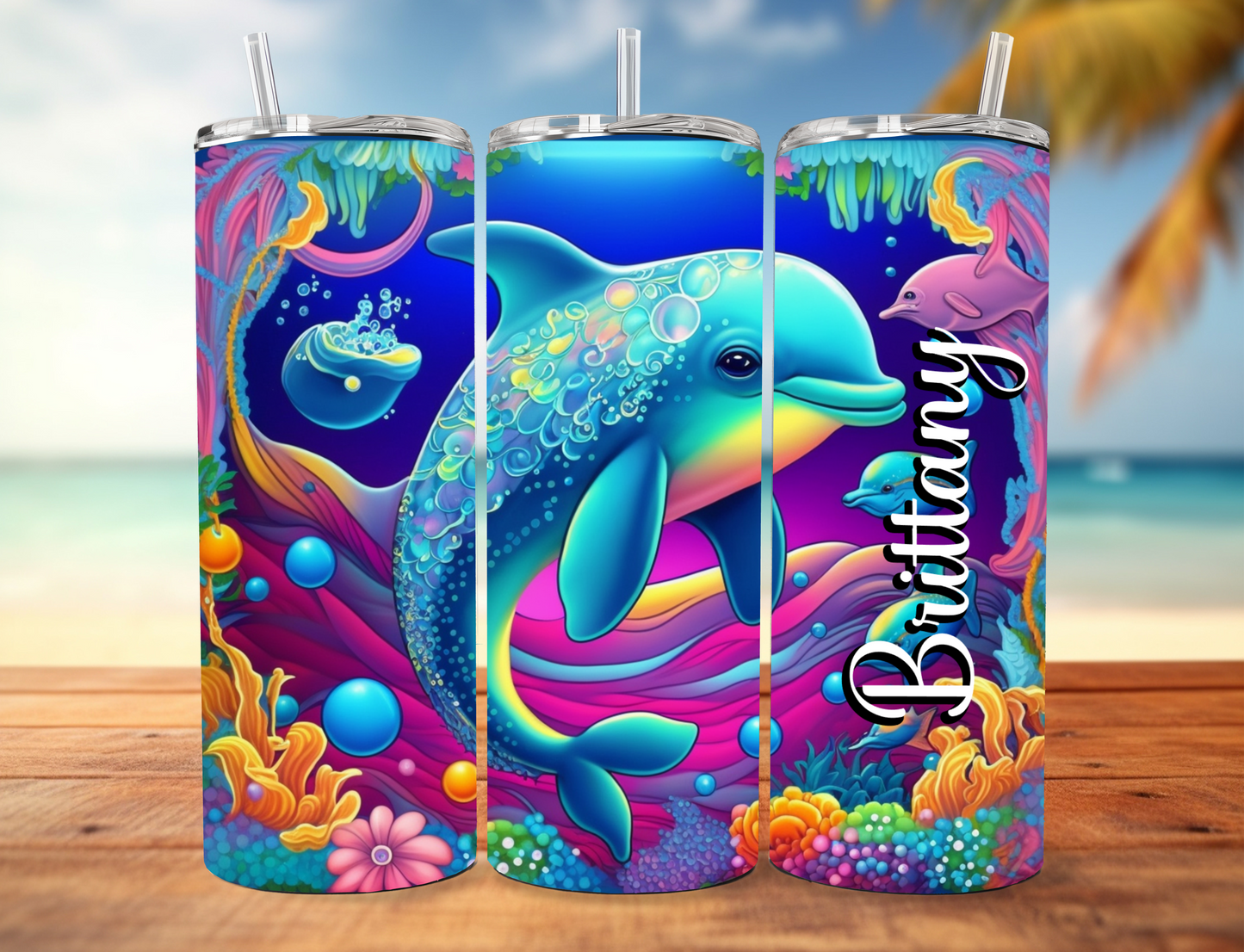 Personalized Dolphin Tumbler